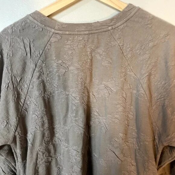 Vince Textured Crinkle Sweatshirt in Gray Women's Size XS - Picture 13 of 13